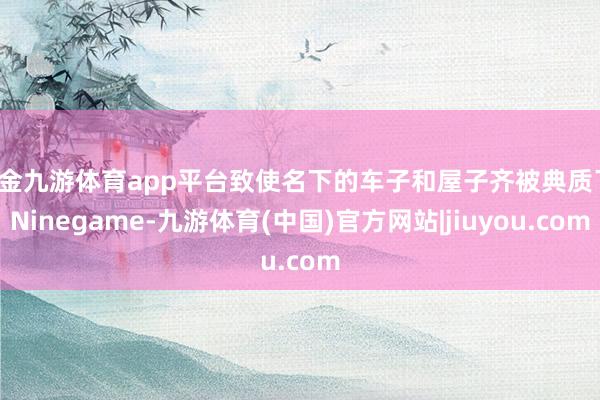 现金九游体育app平台致使名下的车子和屋子齐被典质了-Ninegame-九游体育(中国)官方网站|jiuyou.com